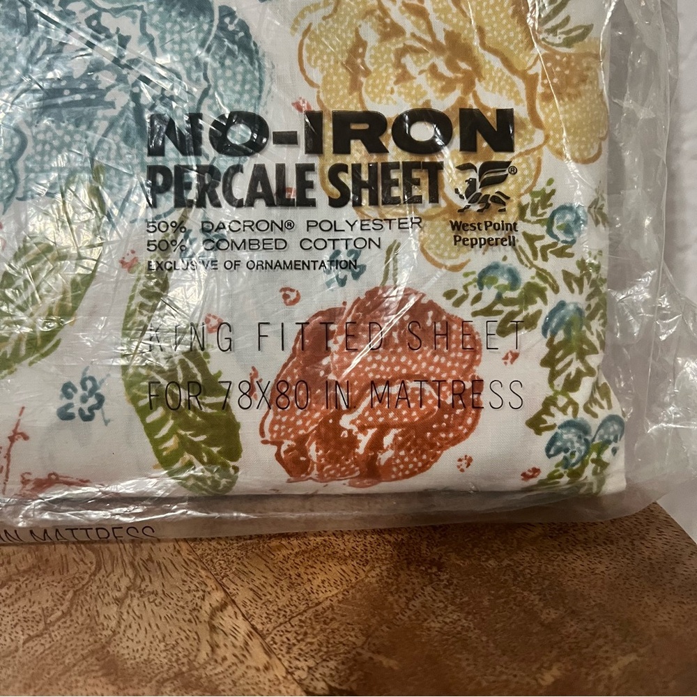 Martex Floral Percale Sheet Set - Multicolor - Picture 3 of 4